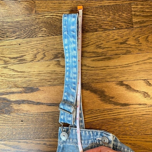 H&M Denim Overall Button Pinafore Dress in Light Wash Size 34/US 4 XS - Picture 10 of 14